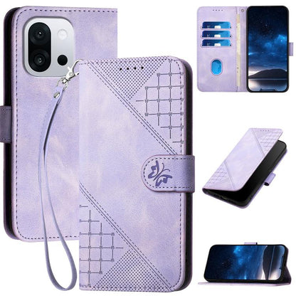 Grid Butterfly Embossed Pattern Flip Leather Phone Case with Lanyard, For OnePlus Turbo 6 / 6V, For OnePlus Ace 6, For OnePlus 15, For OnePlus 13T