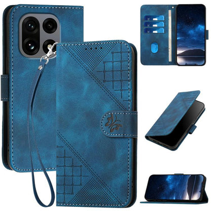 Grid Butterfly Embossed Pattern Flip Leather Phone Case with Lanyard, For OnePlus Turbo 6 / 6V, For OnePlus Ace 6, For OnePlus 15, For OnePlus 13T