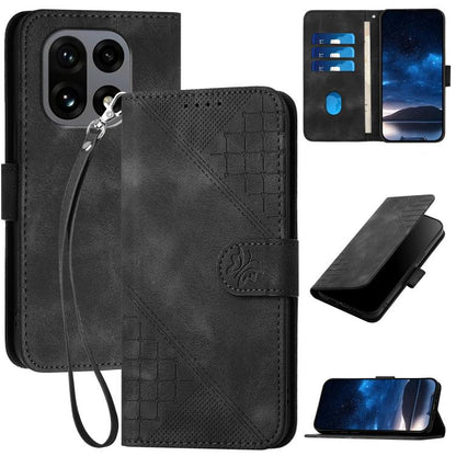Grid Butterfly Embossed Pattern Flip Leather Phone Case with Lanyard, For OnePlus Turbo 6 / 6V, For OnePlus Ace 6, For OnePlus 15, For OnePlus 13T