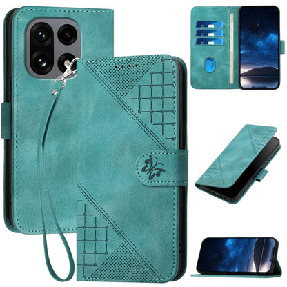 Grid Butterfly Embossed Pattern Flip Leather Phone Case with Lanyard, For OnePlus Turbo 6 / 6V, For OnePlus Ace 6, For OnePlus 15, For OnePlus 13T