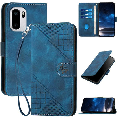 Grid Butterfly Embossed Pattern Flip Leather Phone Case with Lanyard, For OnePlus Turbo 6 / 6V, For OnePlus Ace 6, For OnePlus 15, For OnePlus 13T