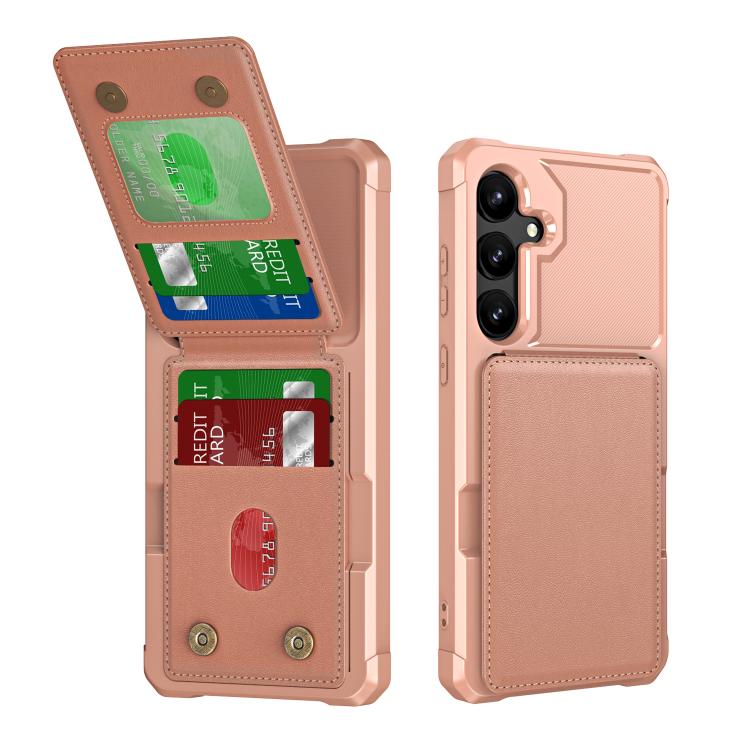Vertical Flip Card Bag Holder Leather Phone Case, For Samsung Galaxy S25 5G, For Samsung Galaxy S25+ 5G, For Samsung Galaxy S25 Ultra 5G, For Samsung Galaxy S24 FE 5G