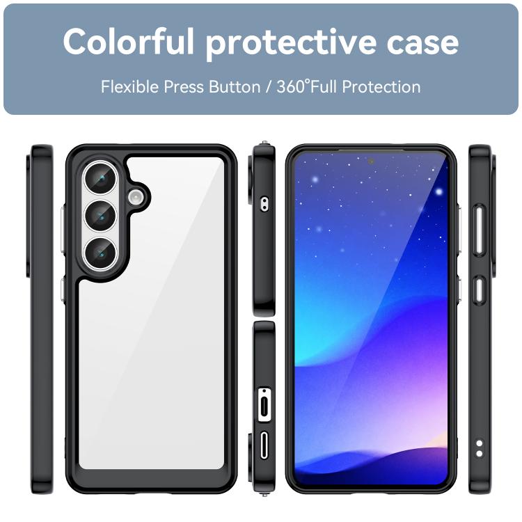 Colorful Series Acrylic Hybrid TPU Phone Case, For Samsung Galaxy S26+ 5G, For Samsung Galaxy S26 Edge 5G, For Samsung Galaxy S26 Ultra 5G, For Samsung Galaxy S26 5G, For Samsung Galaxy S25 Edge 5G