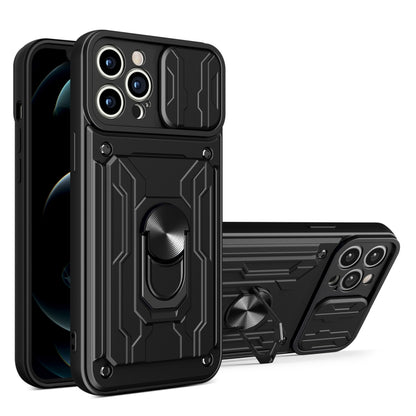 Sliding Camshield TPU+PC Phone Case with Card Slot, For iPhone 16, For iPhone 15 Pro Max, For iPhone 15 Pro