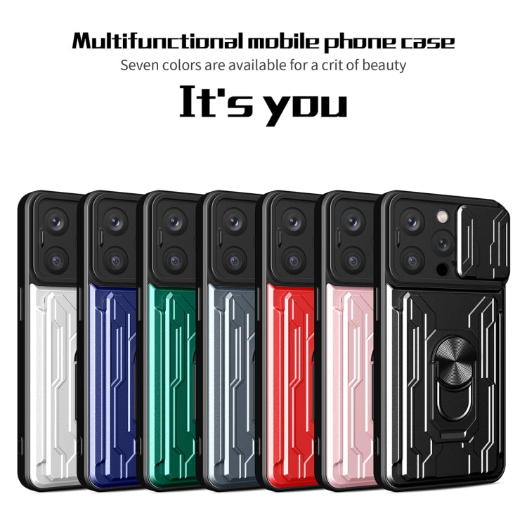 Sliding Camshield TPU+PC Phone Case with Card Slot, For iPhone 15 Pro, For iPhone 15 Plus, For iPhone 15