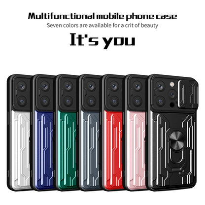 Sliding Camshield TPU+PC Phone Case with Card Slot, For iPhone 15 Pro, For iPhone 15 Plus, For iPhone 15