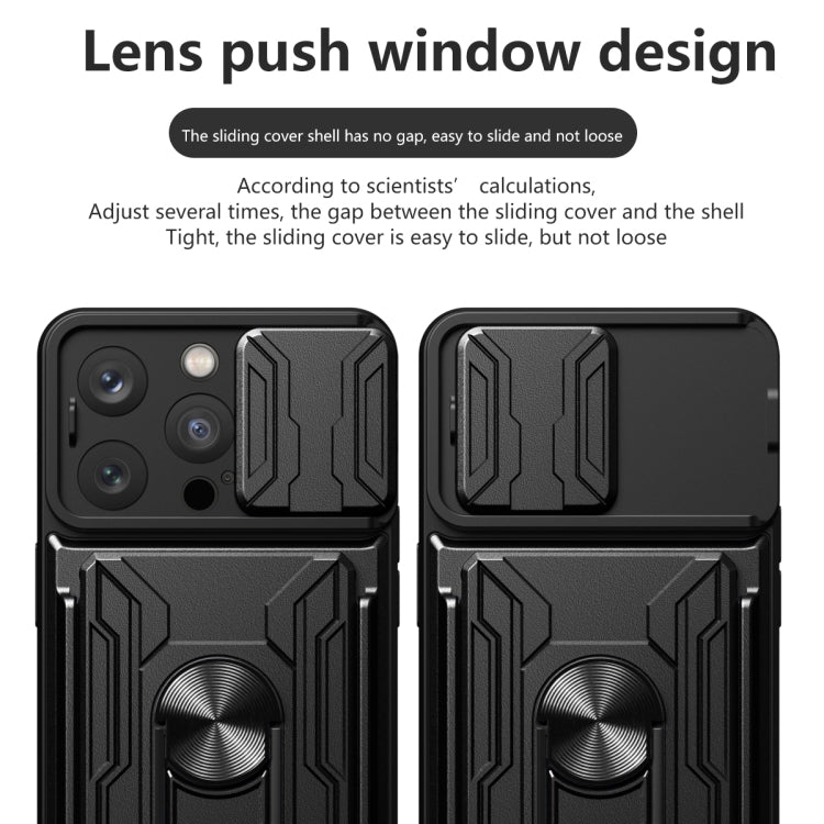 Sliding Camshield TPU+PC Phone Case with Card Slot, For iPhone 15 Pro, For iPhone 15 Plus, For iPhone 15