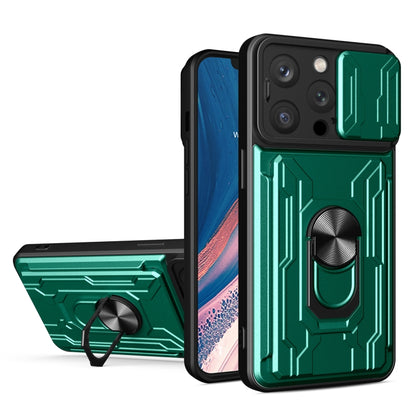 Sliding Camshield TPU+PC Phone Case with Card Slot, For iPhone 16, For iPhone 15 Pro Max, For iPhone 15 Pro