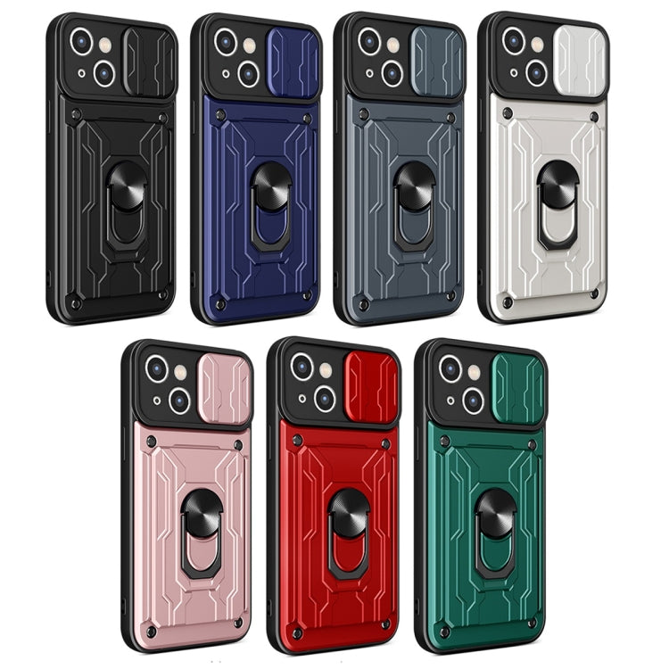 Sliding Camshield TPU+PC Phone Case with Card Slot, For iPhone 15 Plus, For iPhone 15
