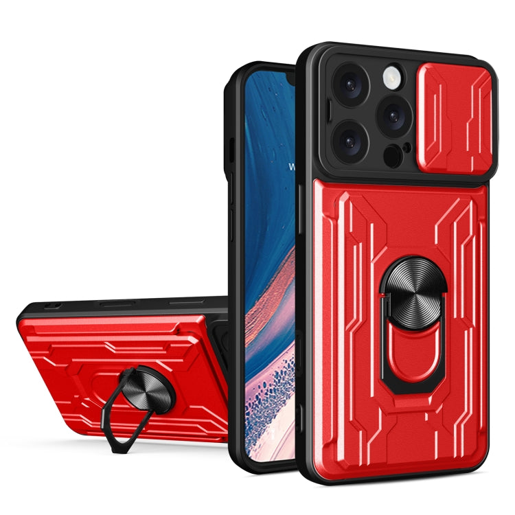 Sliding Camshield TPU+PC Phone Case with Card Slot, For iPhone 17, For iPhone 16 Pro Max, For iPhone 16 Pro