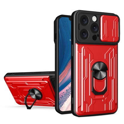 Sliding Camshield TPU+PC Phone Case with Card Slot, For iPhone 17, For iPhone 16 Pro Max, For iPhone 16 Pro