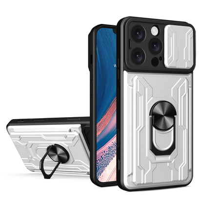 Sliding Camshield TPU+PC Phone Case with Card Slot, For iPhone 17, For iPhone 16 Pro Max, For iPhone 16 Pro
