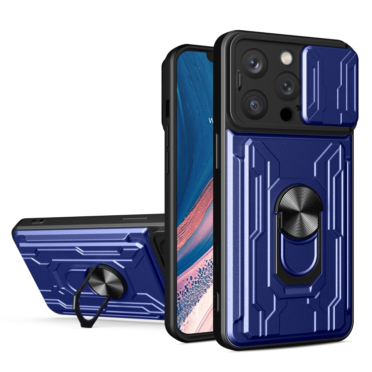 Sliding Camshield TPU+PC Phone Case with Card Slot, For iPhone 17, For iPhone 16 Pro Max, For iPhone 16 Pro