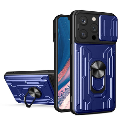 Sliding Camshield TPU+PC Phone Case with Card Slot, For iPhone 17, For iPhone 16 Pro Max, For iPhone 16 Pro