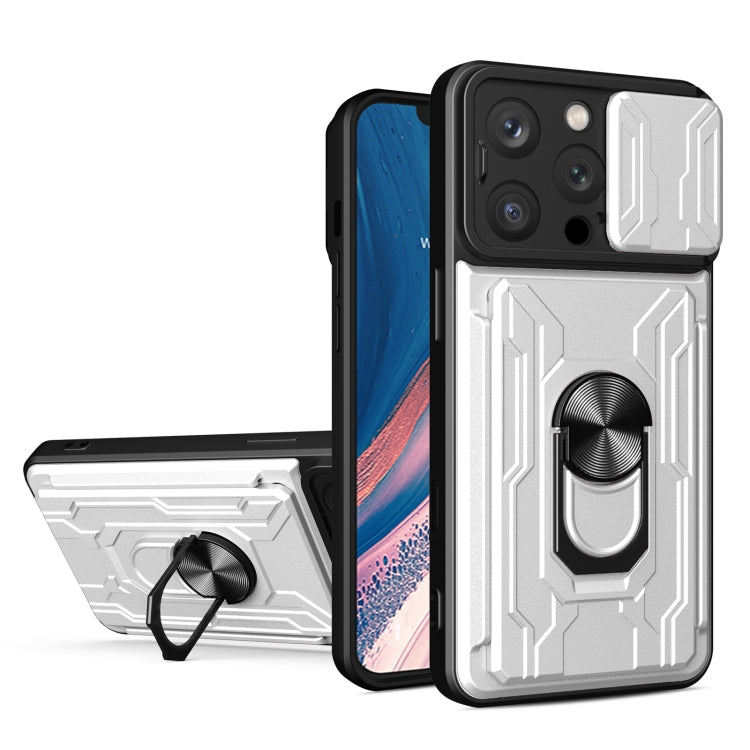 Sliding Camshield TPU+PC Phone Case with Card Slot, For iPhone 17, For iPhone 16 Pro Max, For iPhone 16 Pro