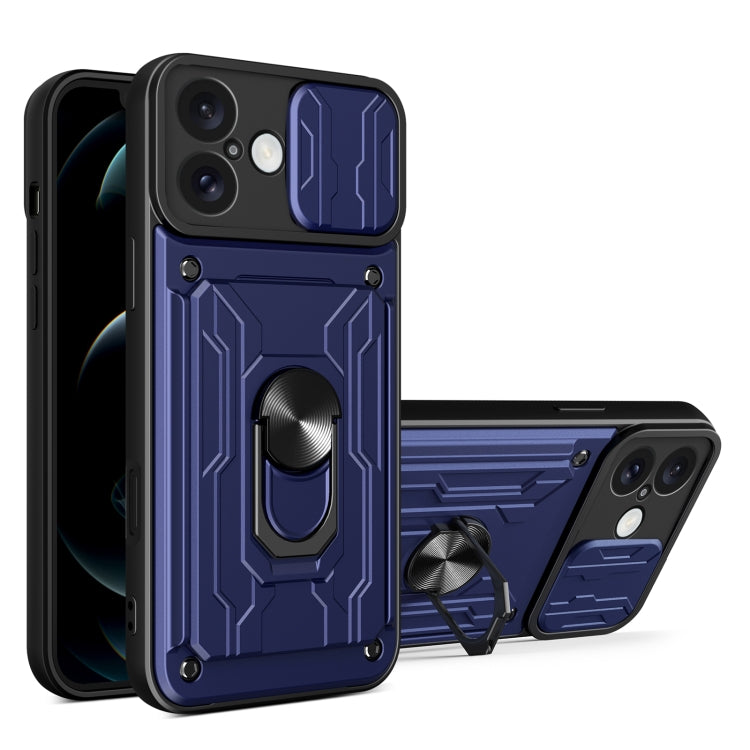 Sliding Camshield TPU+PC Phone Case with Card Slot, For iPhone 16 Pro Max, For iPhone 16 Pro, For iPhone 16 Plus