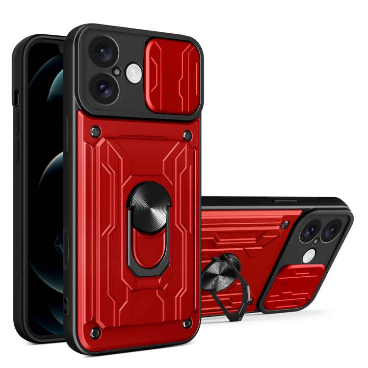 Sliding Camshield TPU+PC Phone Case with Card Slot, For iPhone 16 Pro Max, For iPhone 16 Pro, For iPhone 16 Plus