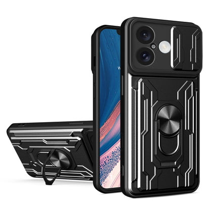 Sliding Camshield TPU+PC Phone Case with Card Slot, For iPhone 16, For iPhone 15 Pro Max, For iPhone 15 Pro