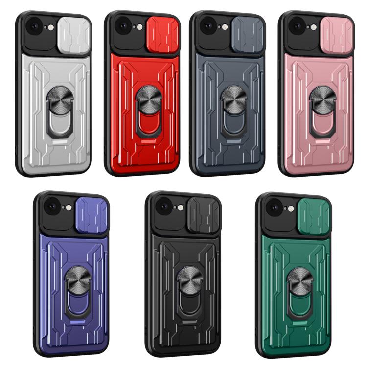 Sliding Camshield TPU+PC Phone Case with Card Slot, For iPhone 16e, For iPhone 16 Pro Max, For iPhone 16 Pro