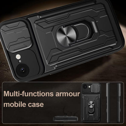 Sliding Camshield TPU+PC Phone Case with Card Slot, For iPhone 16e, For iPhone 16 Pro Max, For iPhone 16 Pro