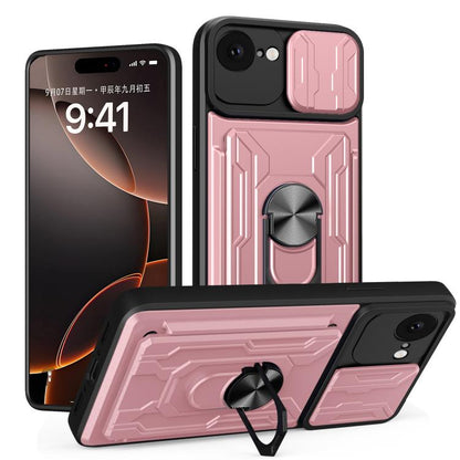 Sliding Camshield TPU+PC Phone Case with Card Slot, For iPhone 16e, For iPhone 16 Pro Max, For iPhone 16 Pro