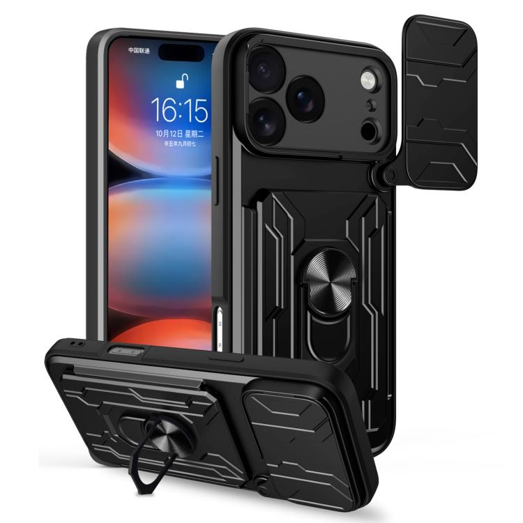 Sliding Camshield TPU+PC Phone Case with Card Slot, For iPhone 17 Pro Max, For iPhone 17 Pro, For iPhone 17