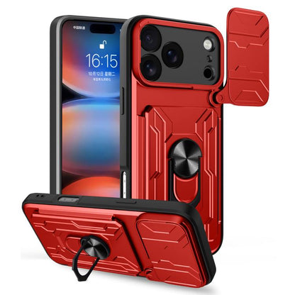 Sliding Camshield TPU+PC Phone Case with Card Slot, For iPhone 17 Pro Max, For iPhone 17 Pro, For iPhone 17