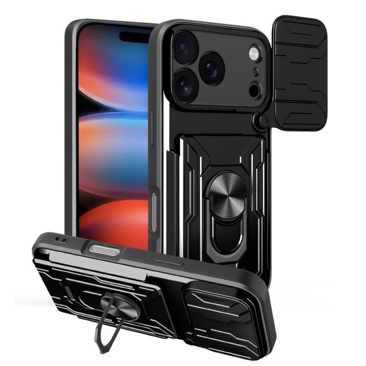 Sliding Camshield TPU+PC Phone Case with Card Slot, For iPhone 17 Pro Max, For iPhone 17 Pro, For iPhone 17