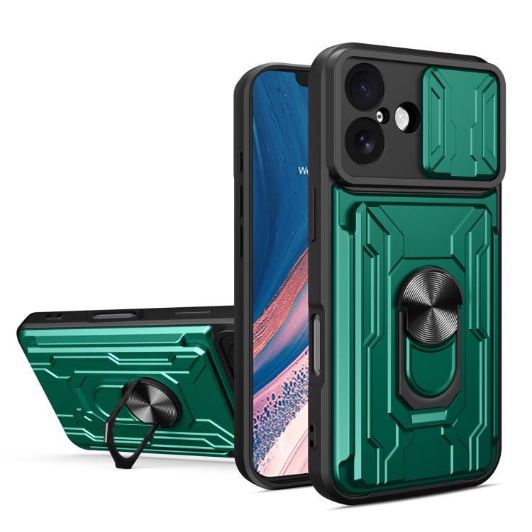 Sliding Camshield TPU+PC Phone Case with Card Slot, For iPhone 17, For iPhone 16 Pro Max, For iPhone 16 Pro