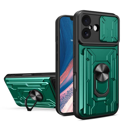 Sliding Camshield TPU+PC Phone Case with Card Slot, For iPhone 17, For iPhone 16 Pro Max, For iPhone 16 Pro