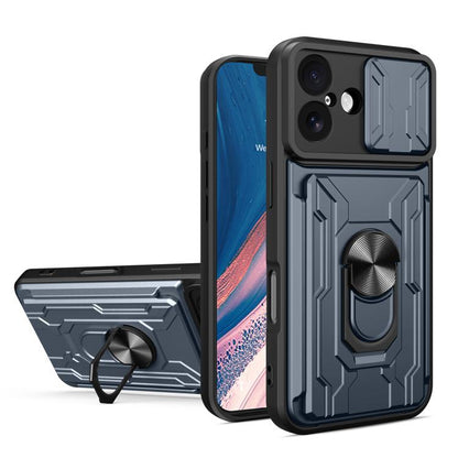 Sliding Camshield TPU+PC Phone Case with Card Slot, For iPhone 17, For iPhone 16 Pro Max, For iPhone 16 Pro