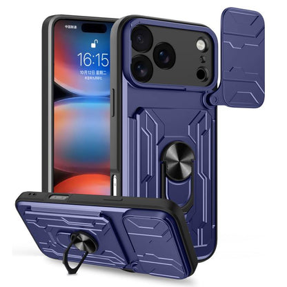 Sliding Camshield TPU+PC Phone Case with Card Slot, For iPhone 18 Pro, For iPhone 18 Pro Max, For iPhone 17e / 16e