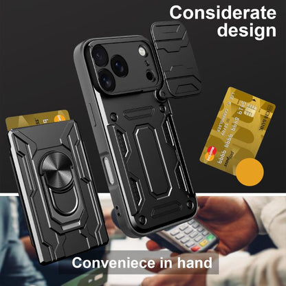 Sliding Camshield TPU+PC Phone Case with Card Slot, For iPhone 18 Pro, For iPhone 18 Pro Max, For iPhone 17e / 16e