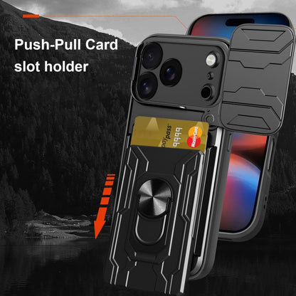 Sliding Camshield TPU+PC Phone Case with Card Slot, For iPhone 18 Pro, For iPhone 18 Pro Max, For iPhone 17e / 16e