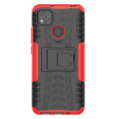 Tire Texture Shockproof TPU + PC Protective Case with Holder, For Xiaomi Redmi 9C, For OPPO Realme C15, For iPhone 12 mini, For Alcatel 3L (2020)