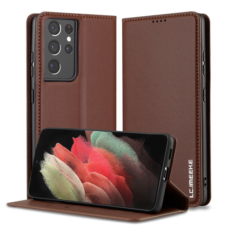 LC.IMEEKE L1 Series Frosted Fine Texture PU Phone Case, For Samsung Galaxy S21 5G, For Samsung Galaxy S21+ 5G, For Samsung Galaxy S21 Ultra 5G