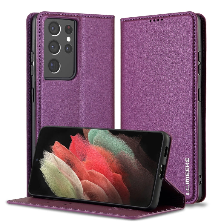 LC.IMEEKE L1 Series Frosted Fine Texture PU Phone Case, For Samsung Galaxy S21 5G, For Samsung Galaxy S21+ 5G, For Samsung Galaxy S21 Ultra 5G