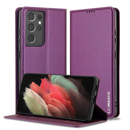 LC.IMEEKE L1 Series Frosted Fine Texture PU Phone Case, For Samsung Galaxy S21 5G, For Samsung Galaxy S21+ 5G, For Samsung Galaxy S21 Ultra 5G
