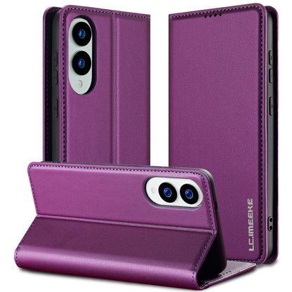 LC.IMEEKE L1 Series Frosted Fine Texture PU Phone Case, For Samsung Galaxy S25 Edge 5G, For Samsung Galaxy S25 5G, For Samsung Galaxy S25+ 5G, For Samsung Galaxy S25 Ultra 5G