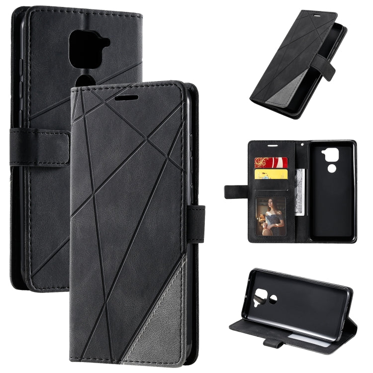 Skin Feel Splicing Horizontal Flip Leather Case with Holder & Card Slots & Wallet & Photo Frame, For Xiaomi Redmi 10X Pro 5G / 10X 5G, For Xiaomi Redmi Note 9