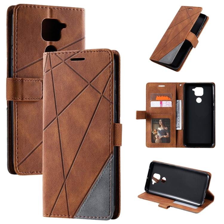 Skin Feel Splicing Horizontal Flip Leather Case with Holder & Card Slots & Wallet & Photo Frame, For Xiaomi Redmi 10X Pro 5G / 10X 5G, For Xiaomi Redmi Note 9