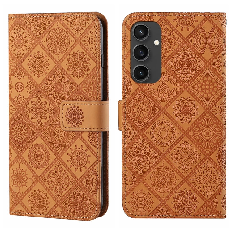 Ethnic Style Embossed Pattern Leather Phone Case, For Samsung Galaxy S25 Ultra 5G, For Samsung Galaxy S24 FE 5G