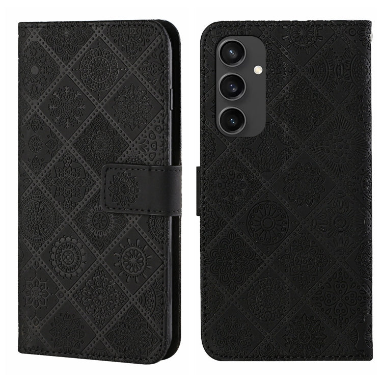 Ethnic Style Embossed Pattern Leather Phone Case, For Samsung Galaxy S25 Ultra 5G, For Samsung Galaxy S24 FE 5G