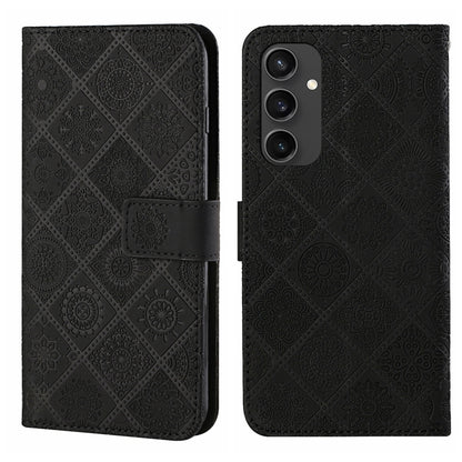 Ethnic Style Embossed Pattern Leather Phone Case, For Samsung Galaxy S25 Ultra 5G, For Samsung Galaxy S24 FE 5G