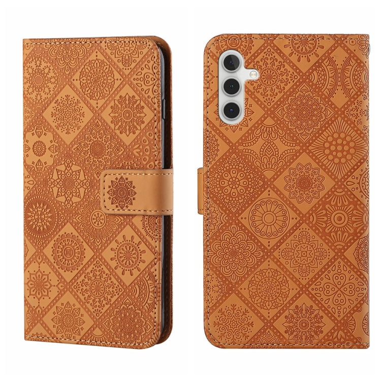 Ethnic Style Embossed Pattern Leather Phone Case, For Samsung Galaxy S25 FE 5G, For Samsung Galaxy S25 5G, For Samsung Galaxy S25+ 5G