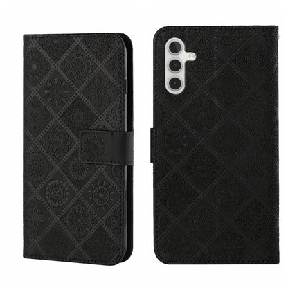 Ethnic Style Embossed Pattern Leather Phone Case, For Samsung Galaxy S25 FE 5G, For Samsung Galaxy S25 5G, For Samsung Galaxy S25+ 5G
