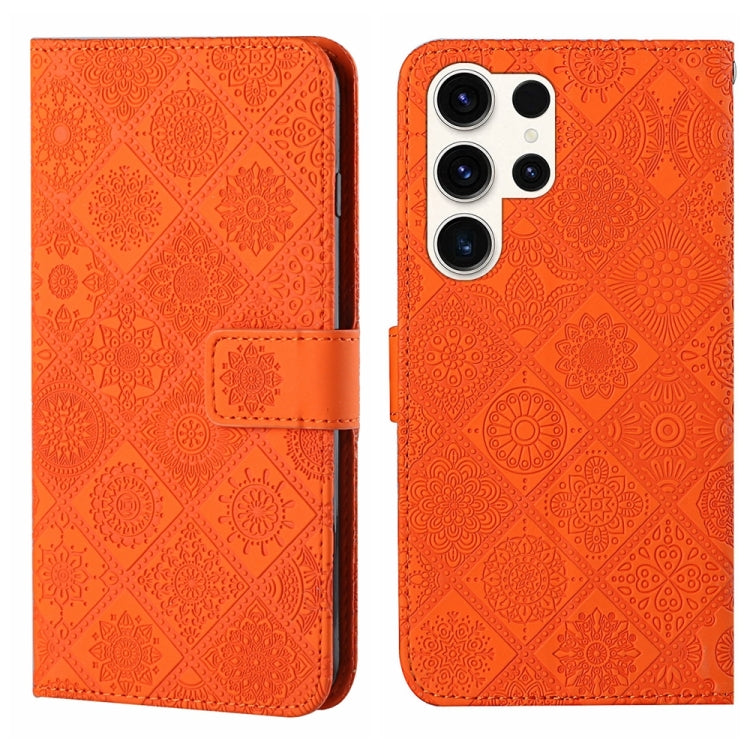 Ethnic Style Embossed Pattern Leather Phone Case, For Samsung Galaxy S25 Ultra 5G, For Samsung Galaxy S24 FE 5G