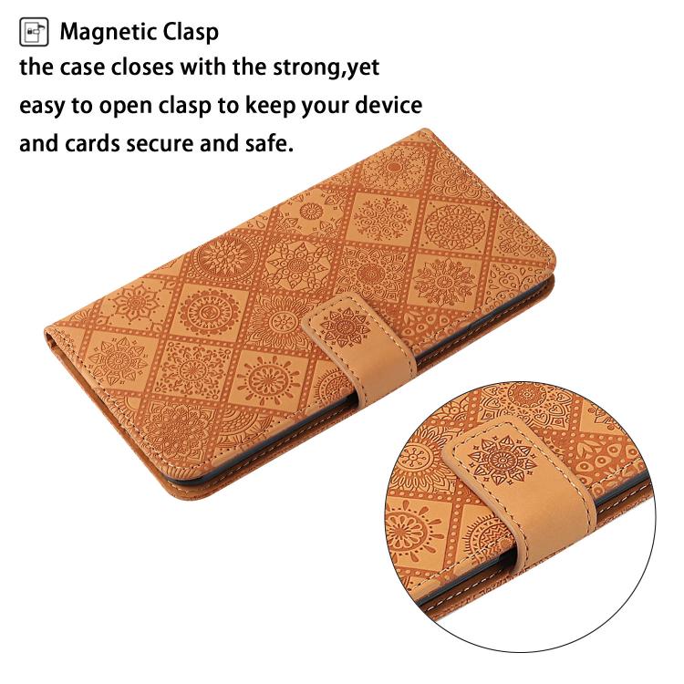 Ethnic Style Embossed Pattern Leather Phone Case, For Samsung Galaxy S25 FE 5G, For Samsung Galaxy S25 5G, For Samsung Galaxy S25+ 5G