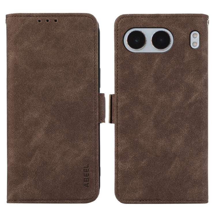 ABEEL Frosted Magnetic RFID Leather Phone Case, For OnePlus 13, For OnePlus Nord 4