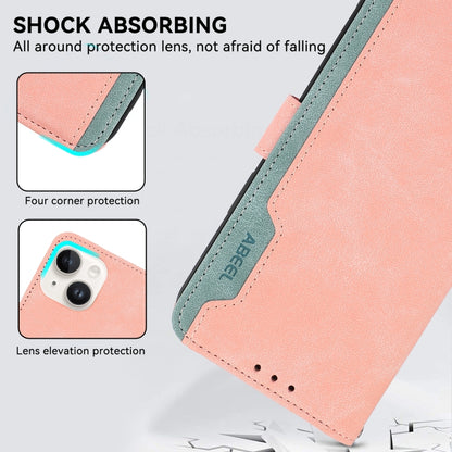 ABEEL Color Block Magnetic RFID Leather Phone Case, For OnePlus 13, For OnePlus Nord 4